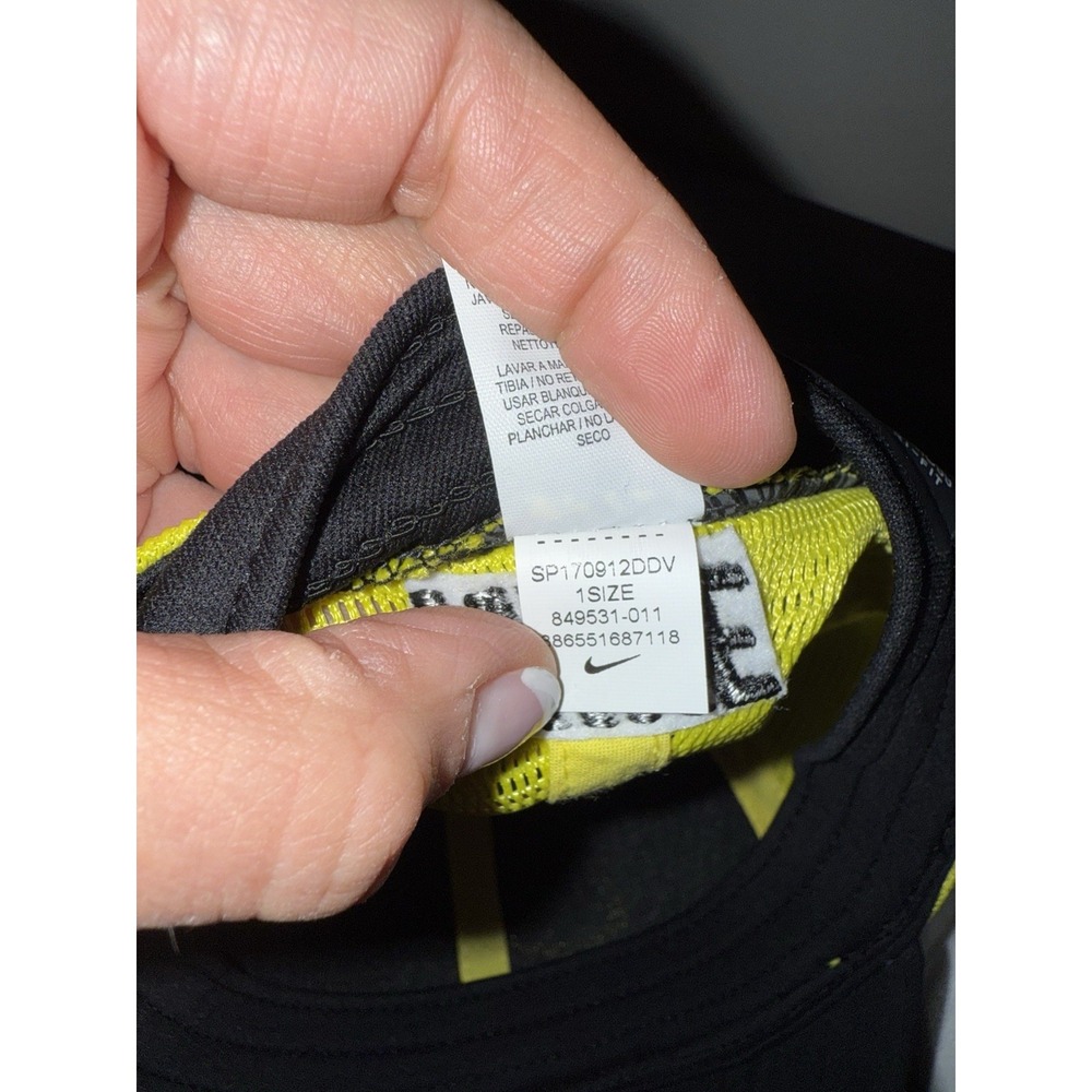 Nike Y2K NEW Black Neon‎ Green Youth One Size Fitted Hat Mesh - Picture 7 of 7